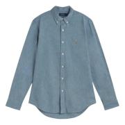 Chambray Overhemd Polo Ralph Lauren , Blue , Heren