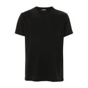 Koud Geverfde Katoenen T-Shirt Houtskool Tom Ford , Black , Heren