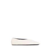 Zwart & Wit Leren Ballerina Schoenen Jil Sander , White , Dames