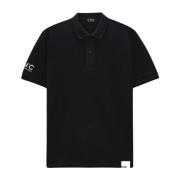 Heren Polo Shirt Costume National , Black , Heren