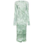 Iguana Midi Jurk MM6 Maison Margiela , Green , Dames