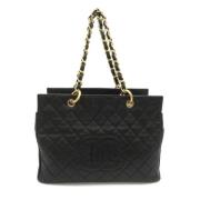 Pre-owned Leather chanel-bags Chanel Vintage , Black , Dames