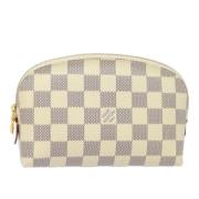 Pre-owned Canvas pouches Louis Vuitton Vintage , White , Dames