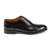 Handgeverfde Kalfsleren Oxford Schoen Testoni , Black , Heren