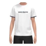 Heren Basic T-shirt Bikkembergs , White , Heren