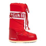 Sneeuwlaarzen Icoon Nylon Moon Boot , Red , Dames