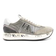 Conny Sneakers Nylon Leer Premiata , Gray , Dames