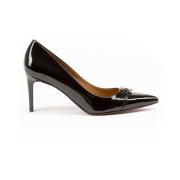 Elegante Patent Leren Stiletto Pump Testoni , Black , Dames