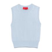 Hemelsblauwe Kasjmier Gebreide Top Wild Cashmere , Blue , Dames