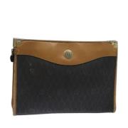 Pre-owned Leather clutches Dior Vintage , Black , Dames