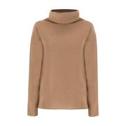 Elegant Turtleneck Jumper Le Tricot Perugia , Brown , Dames