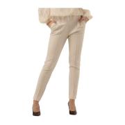 Flared Trousers Punto Milano Summum Woman , Beige , Dames