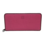 Pre-owned Leather wallets Loewe Pre-owned , Purple , Dames