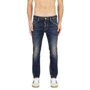 Skater Model Stretch Katoen Jeans Dsquared2 , Blue , Heren