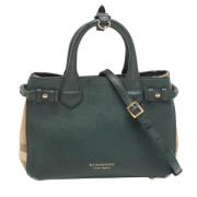 Pre-owned Fabric totes Burberry Vintage , Green , Dames