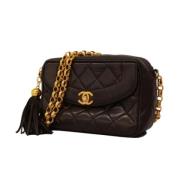 Pre-owned Leather chanel-bags Chanel Vintage , Black , Dames