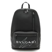 Pre-owned Leather backpacks Bvlgari Vintage , Black , Dames