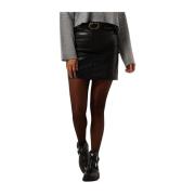 Zwarte Minirok Elegant Look Twinset , Black , Dames