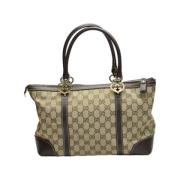 Pre-owned Canvas gucci-bags Gucci Vintage , Beige , Dames