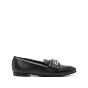 Zwarte Puff Loafer Schoenen Casadei , Black , Dames