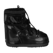 Waterafstotend Logo Band Sneakers Moon Boot , Black , Dames