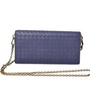 Pre-owned Leather clutches Bottega Veneta Vintage , Purple , Dames