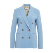 Blauwe Double-Breasted Blazer Aw24 Ottod'Ame , Blue , Dames