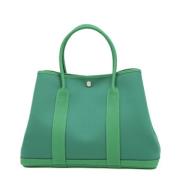 Pre-owned Leather handbags Hermès Vintage , Green , Dames