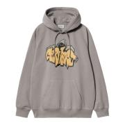 Grijze Print Hoodie Carhartt Wip , Gray , Heren