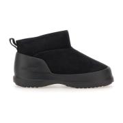 Zwarte Suède Bontgevoerde Winterlaarzen Moon Boot , Black , Heren