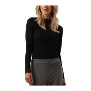 Zwarte Kant Lange Mouwen Top Y.a.s , Black , Dames