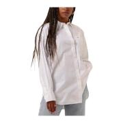 Witte Elegante Blouse Tommy Jeans , White , Dames