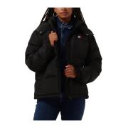 Zwarte Pufferjas Alaska Stijl Tommy Jeans , Black , Dames