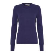 Blauwe Pullover Sweater Slspina Stijl Soaked in Luxury , Blue , Dames