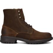 Bruine Leren Hoge Veterschoenen Pantofola d'Oro , Brown , Heren