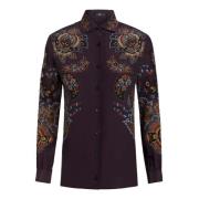 Bloemen Paisley Print Zijden Overhemd Etro , Multicolor , Dames