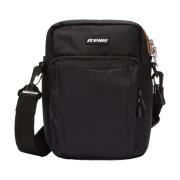 Compacte Crossbody Tas voor Dagelijks Gebruik K-Way , Black , Heren