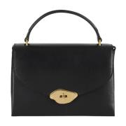 Hoogglansleren Top Handvat Tas Mulberry , Black , Dames