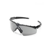 Zwarte Shield Zonnebril met Grijze Lenzen Oakley , Gray , Unisex