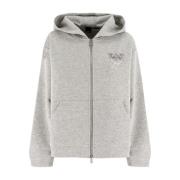 Love Birds Geborduurde Hoodie Pinko , Gray , Dames