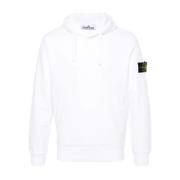 Stijlvolle Felpa Hoodie voor Mannen Stone Island , White , Heren