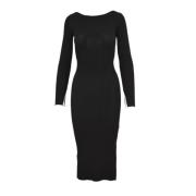 Slim Fit Midi Jurken Patrizia Pepe , Black , Dames