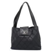 Pre-owned Leather chanel-bags Chanel Vintage , Black , Dames