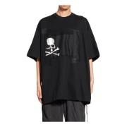 Skull Print Patchwork T-Shirt Mastermind World , Black , Heren