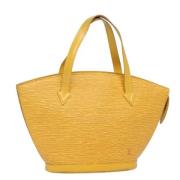 Pre-owned Leather handbags Louis Vuitton Vintage , Yellow , Dames