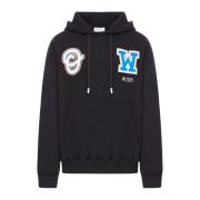 Stijlvolle Sweatshirt voor Mannen en Vrouwen Off White , Black , Heren