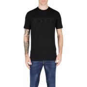 Rhinestone Logo Katoenen T-Shirt Dsquared2 , Black , Heren