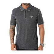 Ritssluiting Polo Shirt - Gris Guess , Gray , Heren