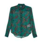 Groene shirts voor vrouwen Aw24 Just Cavalli , Multicolor , Dames