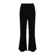 Zwarte hoge taille rechte broek Forte Forte , Black , Dames